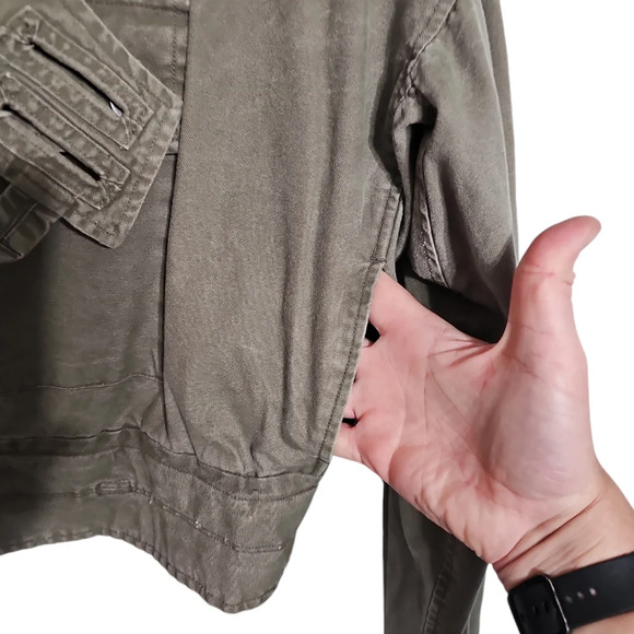 International Male Medium Vintage Rare 80s Army Green Button Toggle Field Jacket - Picture 2 of 7